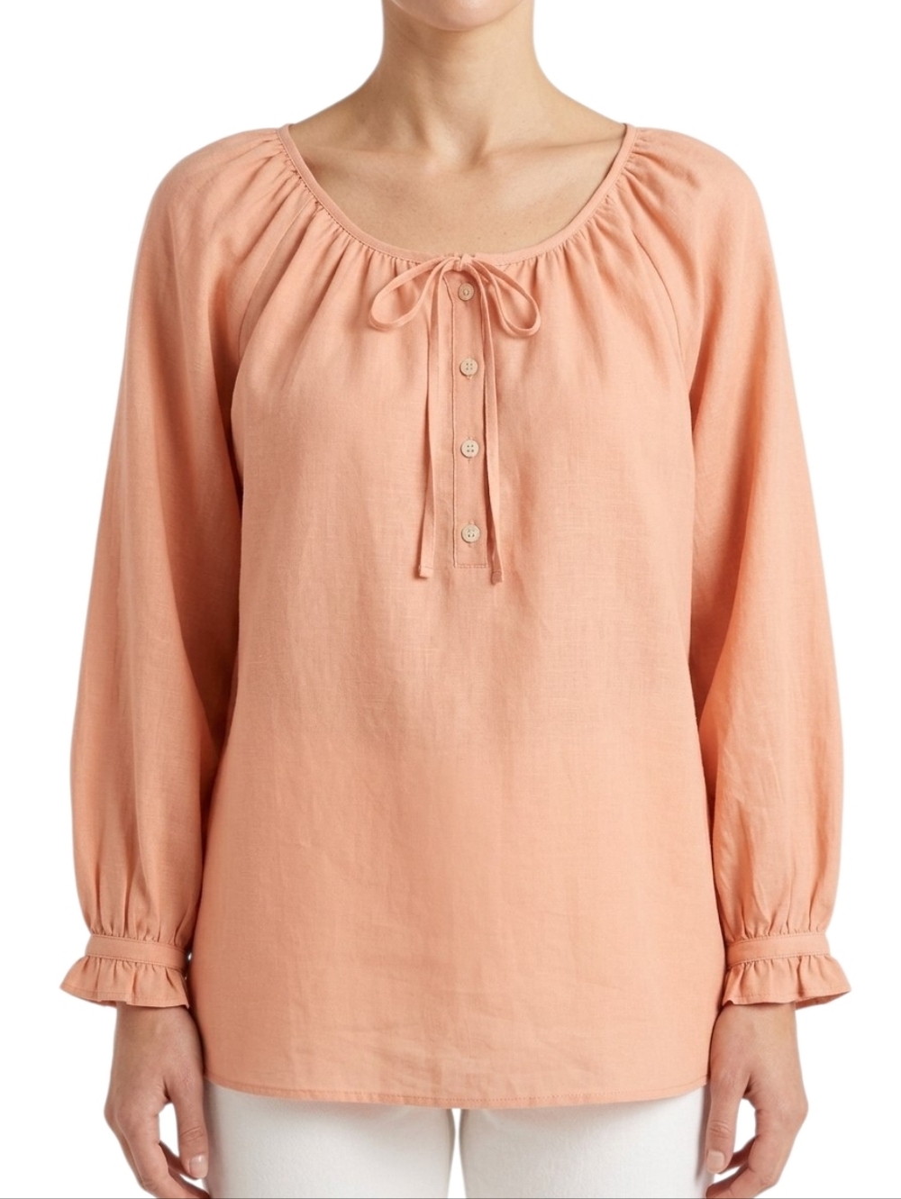 Emerson Fry Lucy Blouse Ballet Pink Puff Sleeve Blouson Relaxed Fit Size S